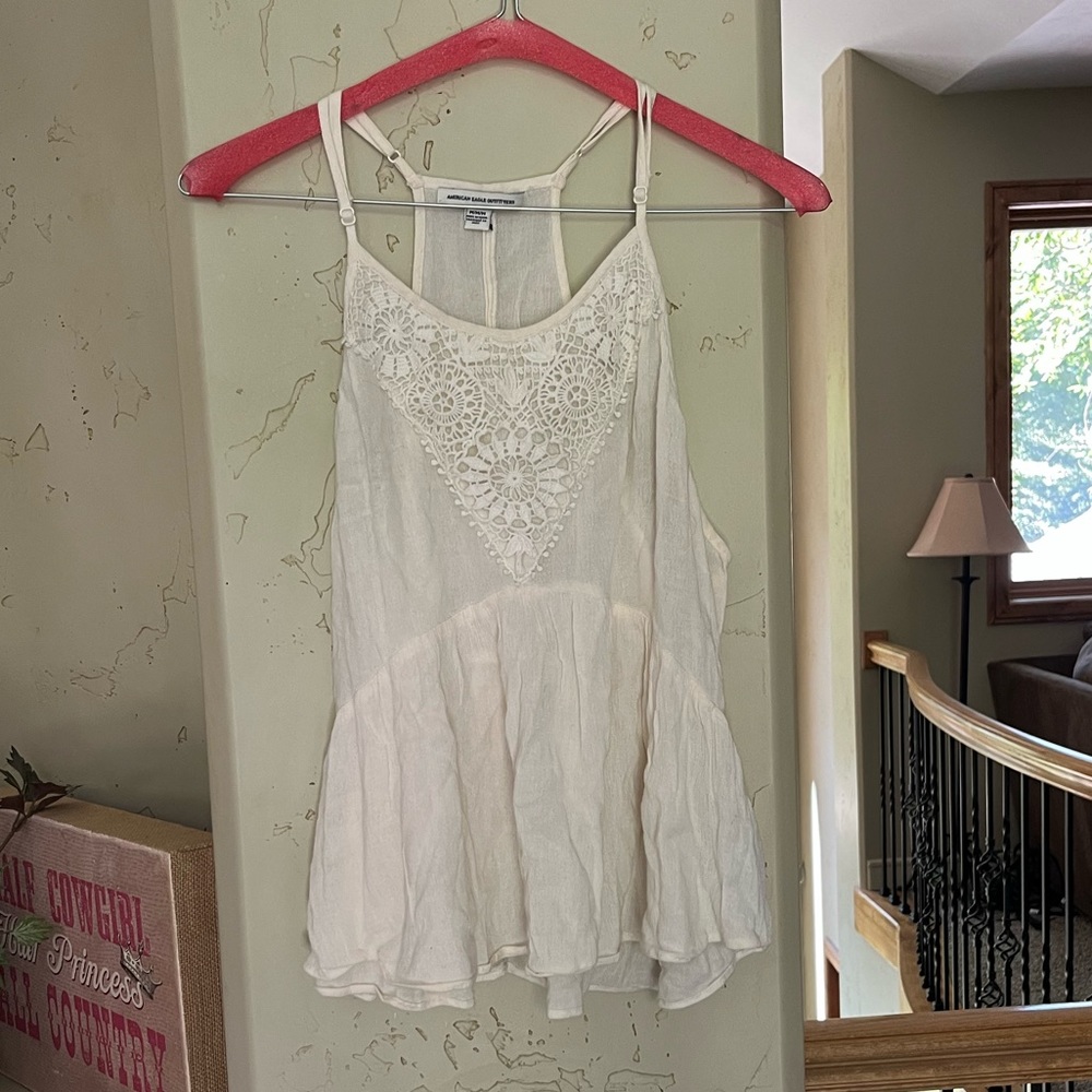 AEO crochet tank